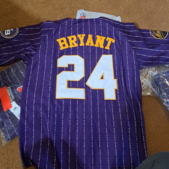 Kobe Bryant Pinstripe Button Down Jersey - Picture 2 of 3